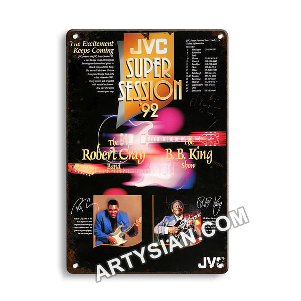 ARTYSIAN The Robert Cray Band & B.B.King, München 1992-Metal Sign 30X20cm