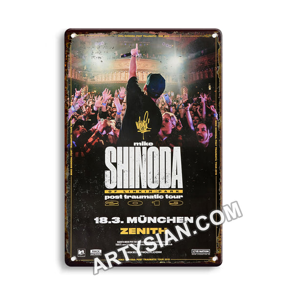ARTYSIAN Mike Shinoda of Linkin Park - Post Traumatic , Oberhausen 2019 - Konzertplakat- Metal Sign 30X20cm