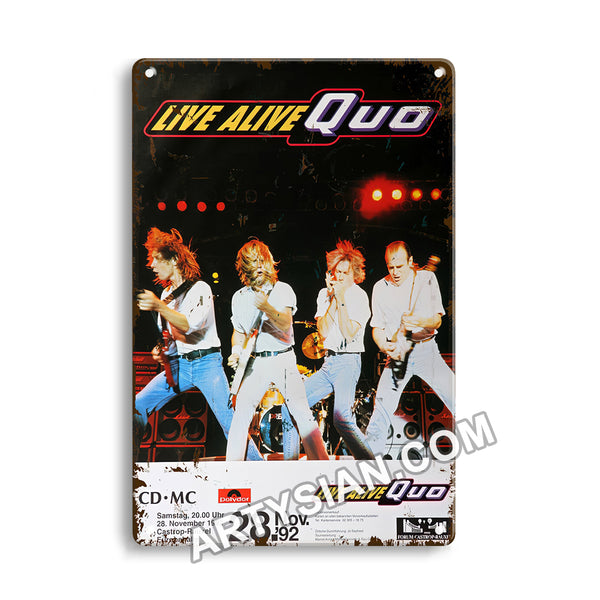 ARTYSIAN Status Quo, Castrop-Rauxel 1992Metal Sign 30X20cm