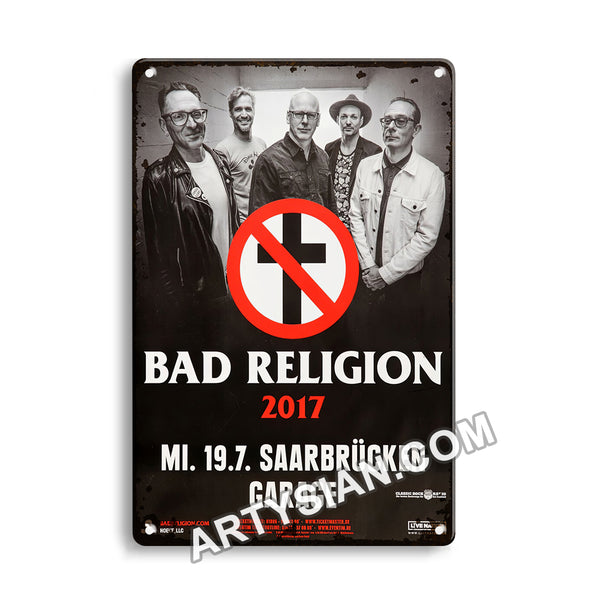 ARTYSIAN Bad Religion - True North Live, Saarbrücken 2017 - KonzertplakatMetal Sign 30X20cm