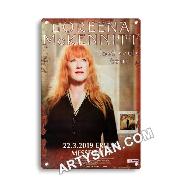 ARTYSIAN Loreena McKennitt - Lost Soul, Erfurt 2019 - Konzertplakat- Metal Sign 30X20cm