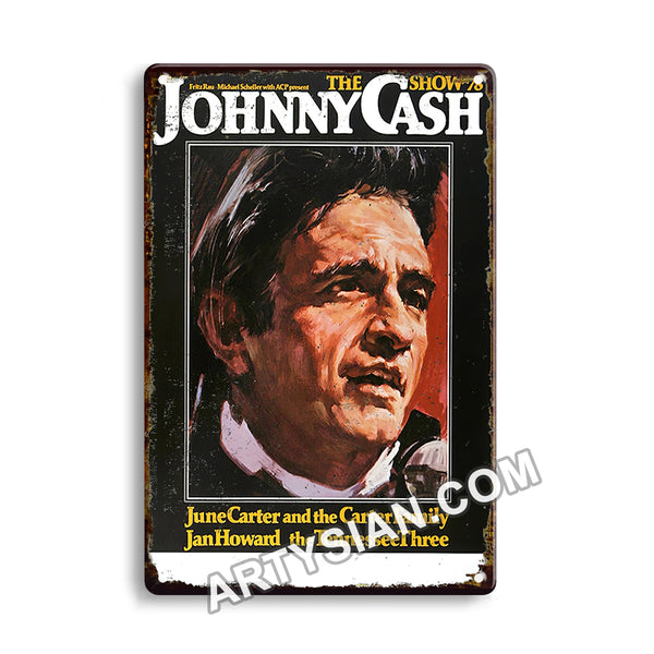 ARTYSIAN Johnny Cash - The Show, 1978 - KonzertplakatMetal Sign 30X20cm