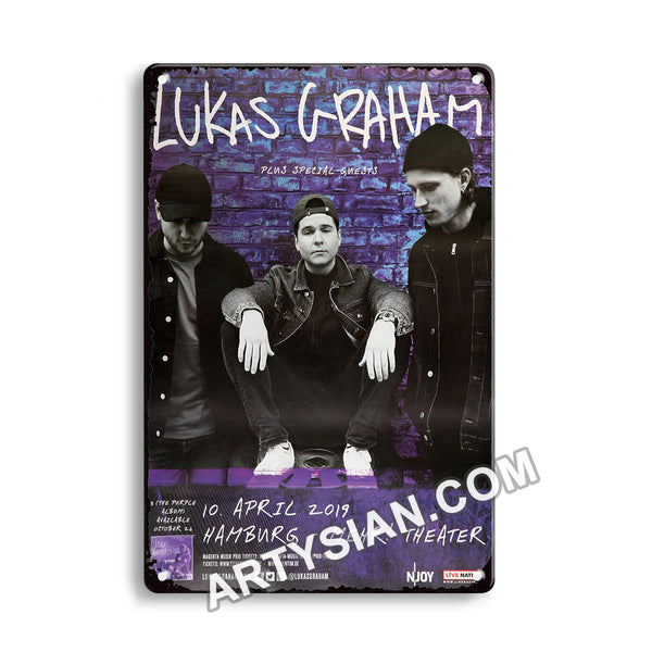 ARTYSIANLukas Graham - The Purple Album, Hamburg 2019-Metal Sign 30X20cm