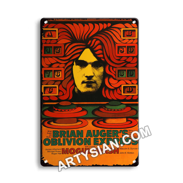ARTYSIAN Brian Auger´s Oblivion Express - TheTour, No Town 1970 Metal Sign 30X20cm