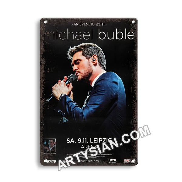 ARTYSIAN Michael Buble - An Evening With, Leipzig 2018 Sign 30X20cm