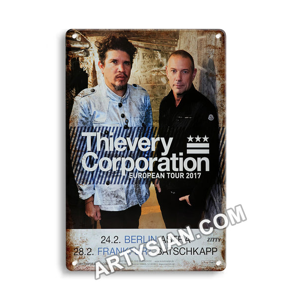 ARTYSIANThievery Corporation - European Tour, Tour 2017 - Konzertplakat-Metal Sign 30X20cm