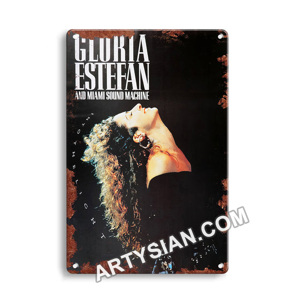 ARTYSIAN Gloria Estefan, 1990 Metal Sign 30X20cm