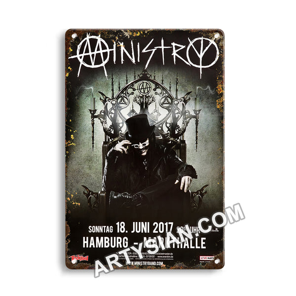 ARTYSIAN Ministry - AmeriKKKant, Hamburg 2017 - Konzertplakat-Metal Sign 30X20cm