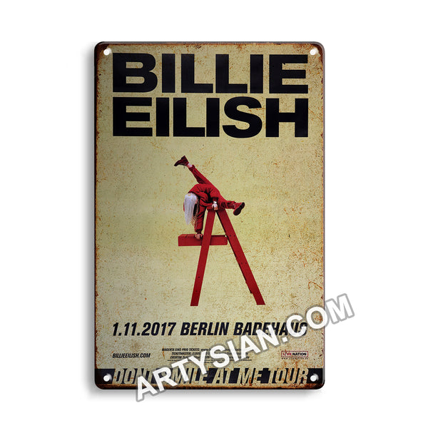 ARTYSIAN Billie Eilish - Don´t Smile At Me, Berlin 2017 Metal Sign 30X20cm