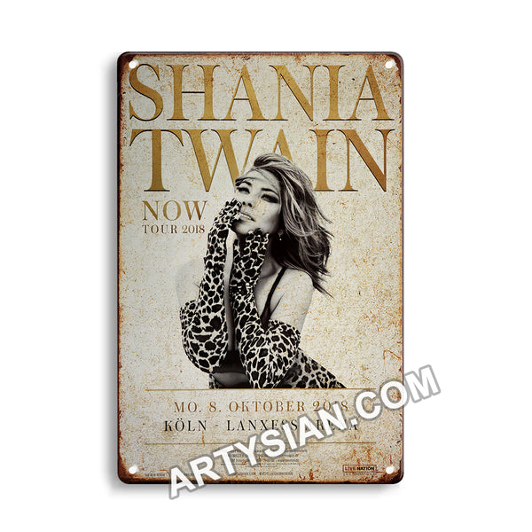 ARTYSIAN Shania Twain - Now Tour, Köln 2018Metal Sign 30X20cm