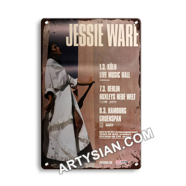 ARTYSIAN Jessie Ware - Tough Love, All Dates 2018Metal Sign 30X20cm