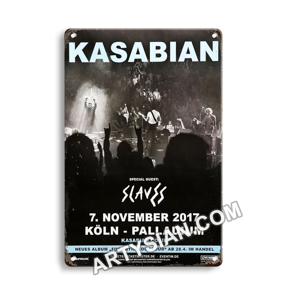 ARTYSIAN Kasabian - For Crying out Loud, Köln 2017 - Konzertplakat- Metal Sign 30X20cm