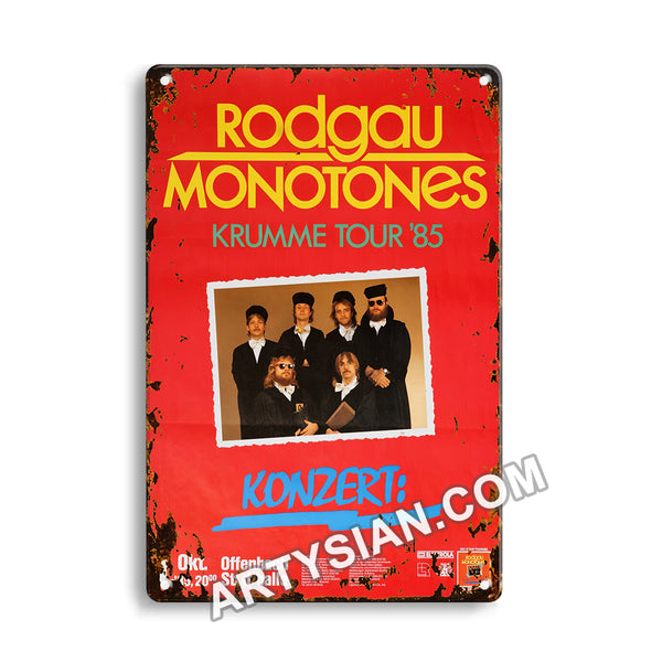 ARTYSIAN Rodgau Monotones - Krumme Tour ´85, Offenbach 1985-Metal Sign 30X20cm