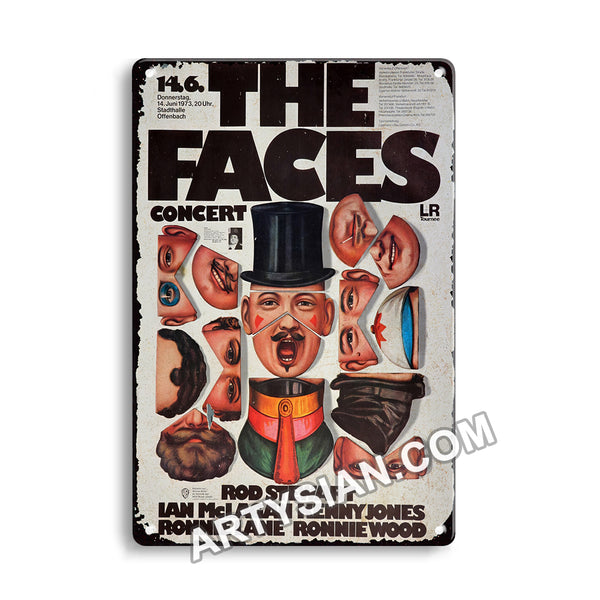 ARTYSIAN The Faces in Concert, 1973-Metal Sign 30X20cm