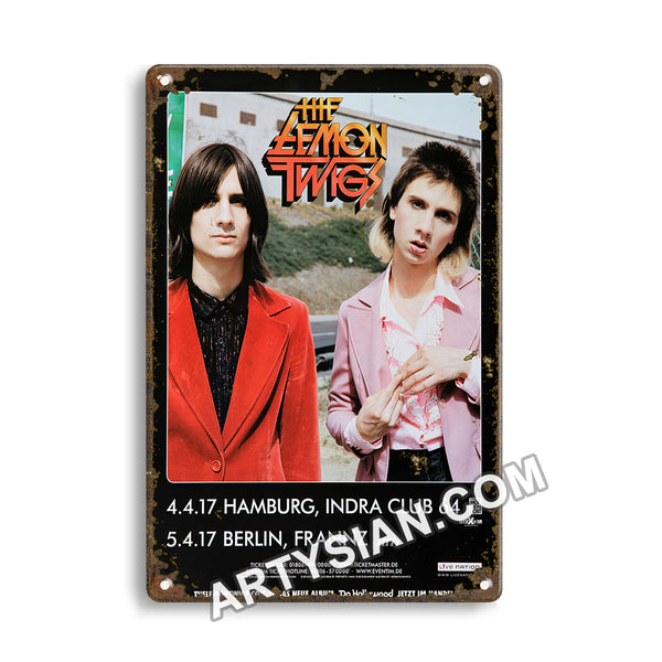 ARTYSIAN The Lemon Twigs - Brothers Of Distruction, Tour 2017 - Konzertplakat-Metal Sign 30X20cm
