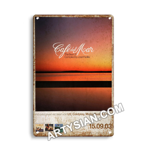ARTYSIAN Cafe del Mar, Ibiza 2003Metal Sign 30X20cm