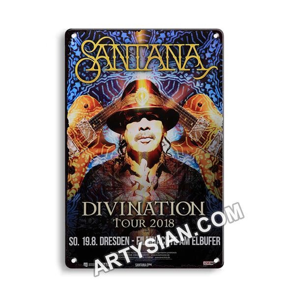 ARTYSIAN Santana - Divination, Dresden 2018 - Konzertplakat-Metal Sign 30X20cm