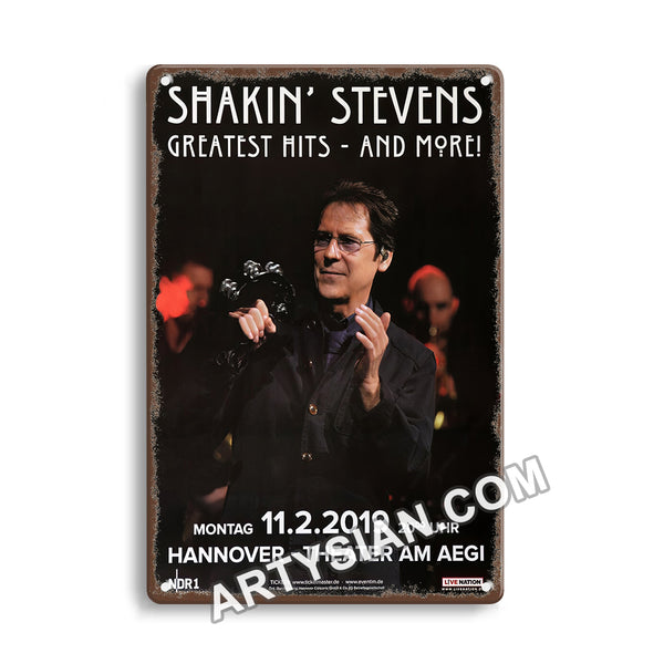 ARTYSIAN Shakin` Stevens - Greatest Hits, Hannover 2019 - Konzertplakat-Metal Sign 30X20cm