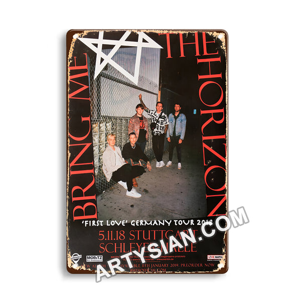 ARTYSIAN Bring Me The Horizon - First Love, Stuttgart 2018 - KonzertplakatMetal Sign 30X20cm