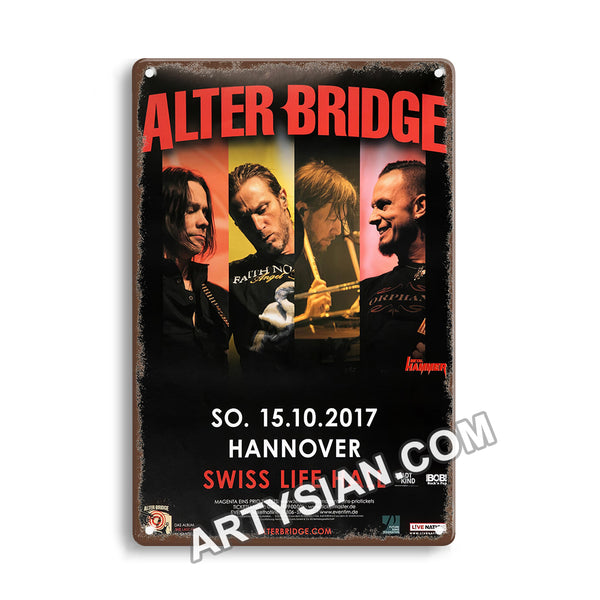 ARTYSIAN Alter Bridge - The Last Hero, Hannover 2017 Metal Sign 30X20cm
