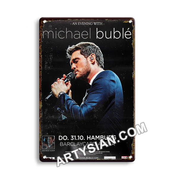 ARTYSIAN Michael Buble - An Evening With Hamburg 2018-Metal Sign 30X20cm