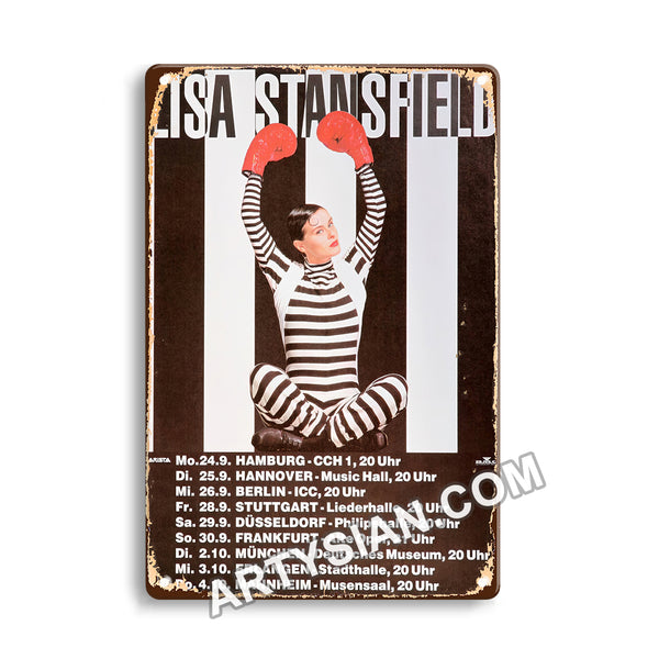 ARTYSIAN Lisa Stansfield, Alle Termine 1991Metal Sign 30X20cm