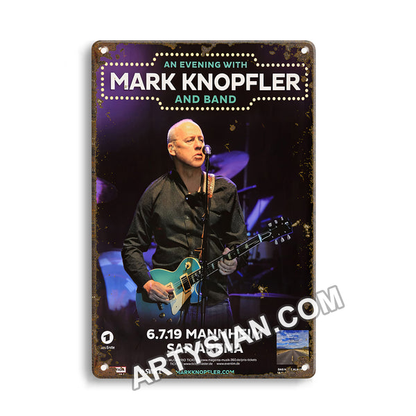 ARTYSIAN Mark Kopfler - An Evening With, Mannheim 2019 - Konzertplakat- Metal Sign 30X20cm