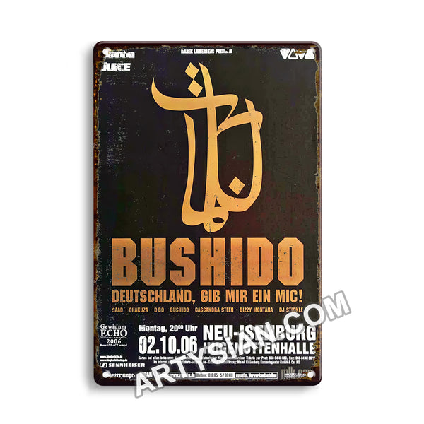 ARTYSIANBushido - Payback Black, Neu-Isenburg 2006 - KonzertplakatMetal Sign 30X20cm