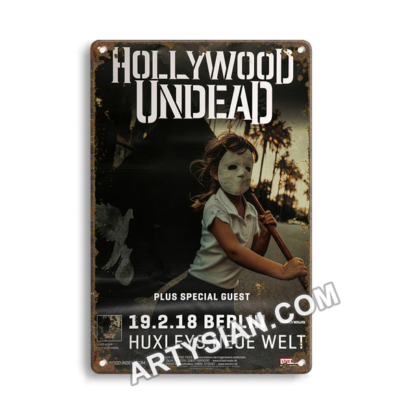ARTYSIANHollywood Undead - Five Live, Berlin 2018Metal Sign 30X20cm