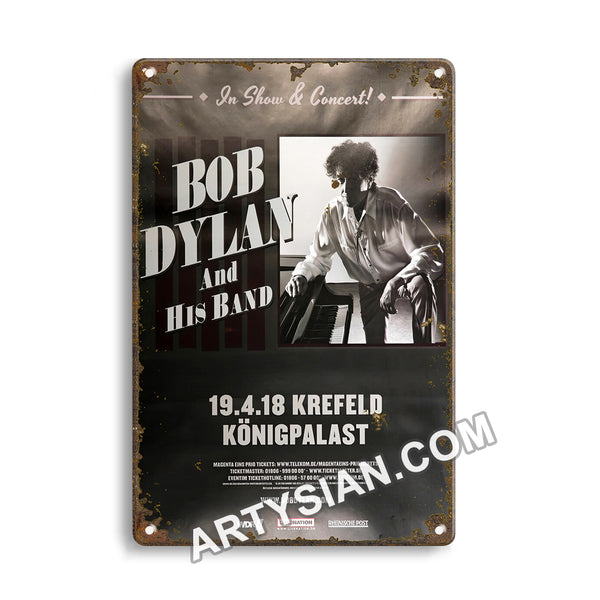 ARTYSIAN Bob Dylan - In Show & Concert, Krefeld 2018 Metal Sign 30X20cm