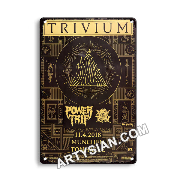 ARTYSIAN Trivium - The Sin And The Sentence, München 2018 - Konzertplakat-Metal Sign 30X20cm
