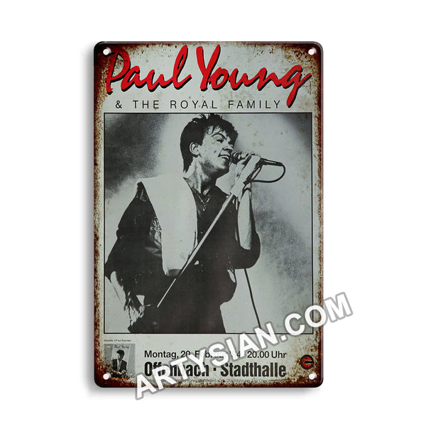 ARTYSIAN Paul Young, Offenbach 1984-Metal Sign 30X20cm
