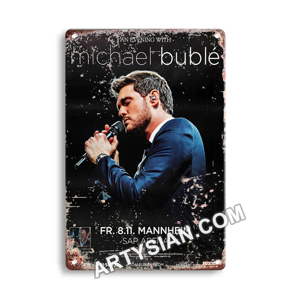 ARTYSIAN Michael Buble - An Evening With, Mannheim 2018-Metal Sign 30X20cm