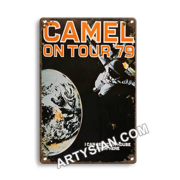 ARTYSIAN Camel - On Tour - I Can See Your House From Here, No Town 1979 Metal Sign 30X20cm