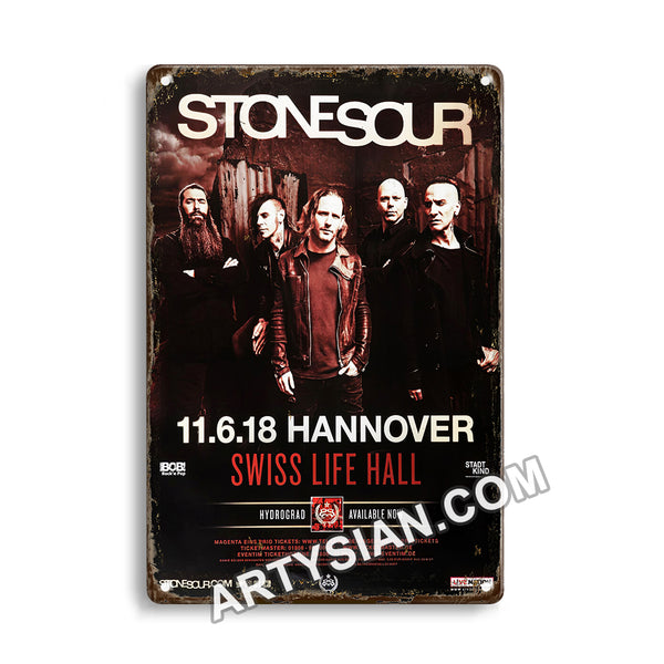 ARTYSIAN Stone Sour - Hydrograd, Hannover 2018 - Konzertplakat-Metal Sign 30X20cm