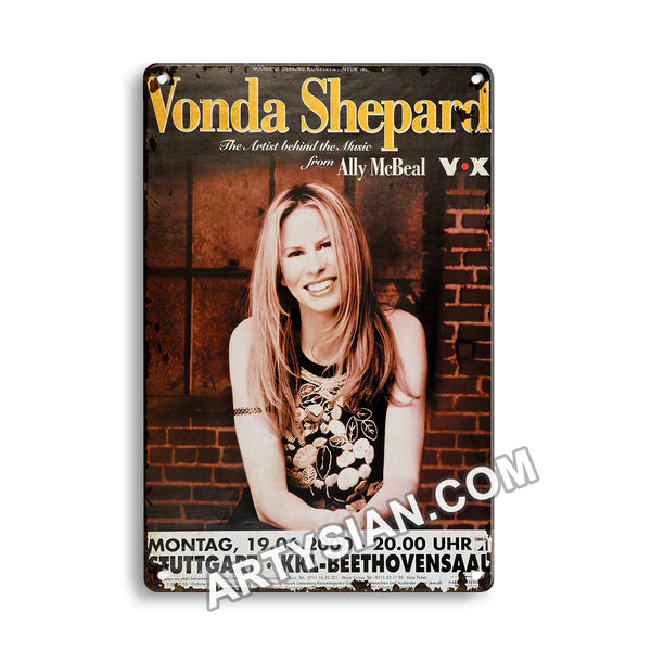 ARTYSIAN Vonda Shepard - Music From Ally McBeal, Stuttgart 2000-Metal Sign 30X20cm