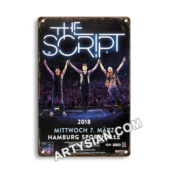 ARTYSIAN The Script - No Sound Without Silence, Hamburg 2018-Metal Sign 30X20cm