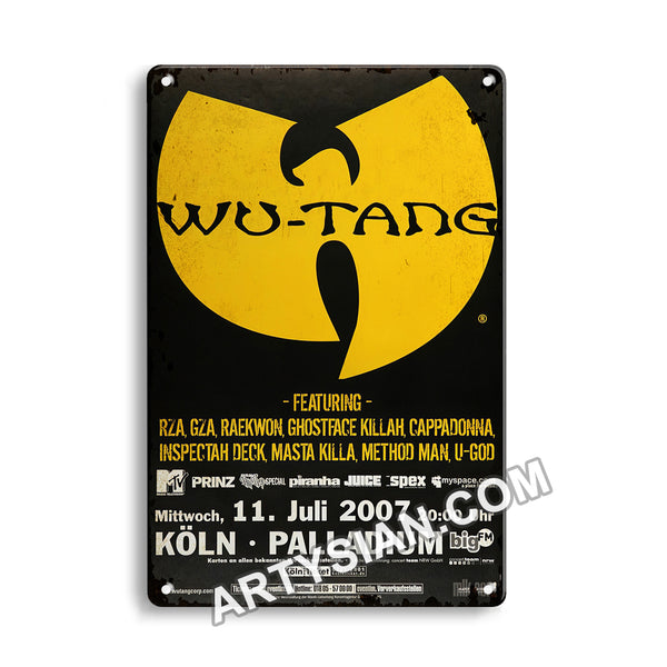 ARTYSIAN Wu - Tang Clan - Unreleased, Köln 2007-Metal Sign 30X20cm