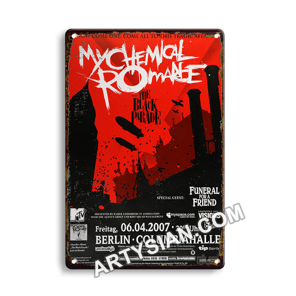 ARTYSIAN My Chemical Romance - The Black Parade, Berlin 2007 Metal Sign 30X20cm