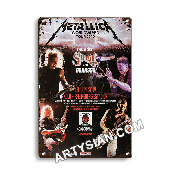 ARTYSIAN Metallica - Worldwired, Köln 2019 - Konzertplakat- Metal Sign 30X20cm