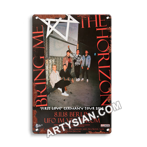 ARTYSIANBring Me The Horizon - First Love, Berlin 2018 - Konzertplakat Metal Sign 30X20cm