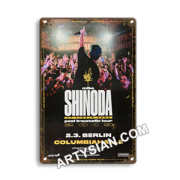 ARTYSIAN Mike Shinoda of Linkin Park - Post Traumatic , Berlin 2019 - Konzertplakat-Metal Sign 30X20cm