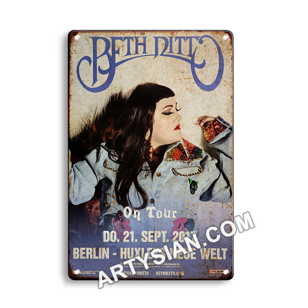 ARTYSIAN Beth Ditto - Fake Sugar, Berlin 2017 - Konzertplakat Metal Sign 30X20cm
