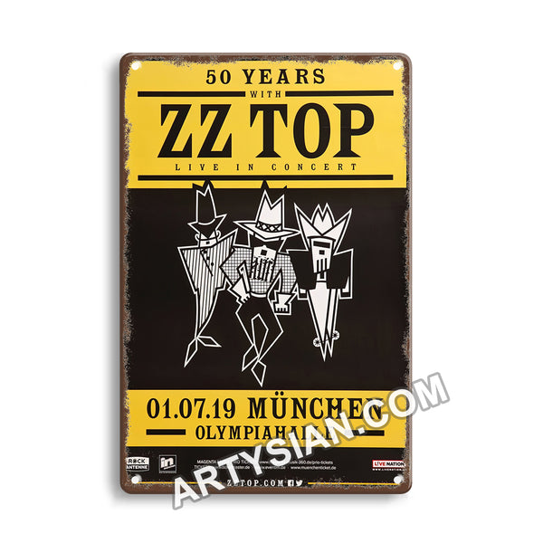 ARTYSIANZZ Top - Big Bad Blues, München 2019 - Konzertplakat-Metal Sign 30X20cm