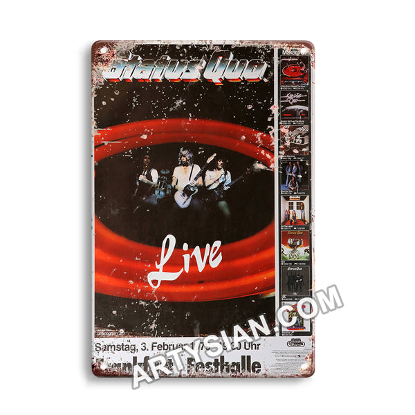 ARTYSIAN Status Quo, Frankfurt 1979-Metal Sign 30X20cm