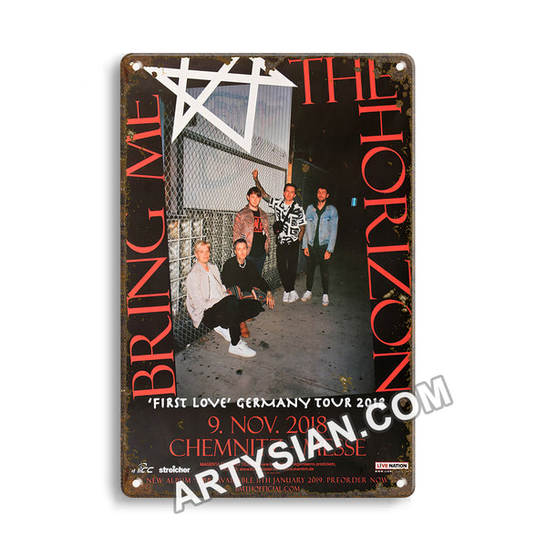 ARTYSIAN Bring Me The Horizon - First Love, Chemnitz 2018 - KonzertplakatMetal Sign 30X20cm