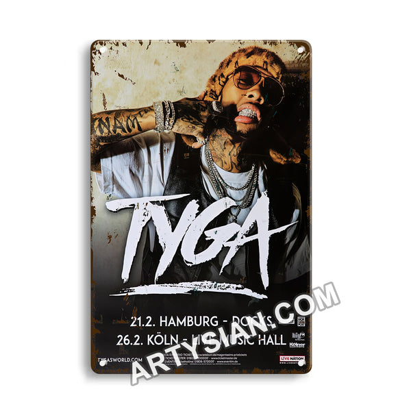 ARTYSIAN Tyga - Taste, Tour 2018 - Konzertplakat-Metal Sign 30X20cm