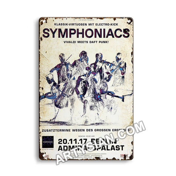 ARTYSIAN Symphoniacs - Vivaldi Meets Daft Punk !, Berlin 2017Metal Sign 30X20cm