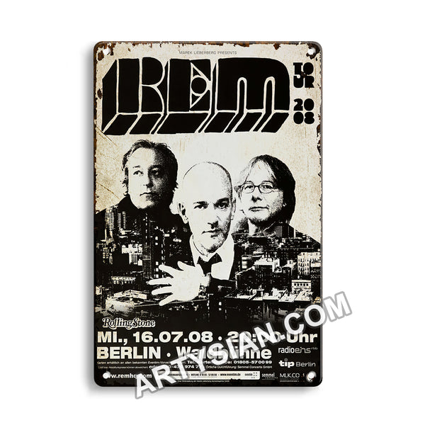 ARTYSIAN REM - Berlin, Berlin 2008 - Konzertplakat-Metal Sign 30X20cm
