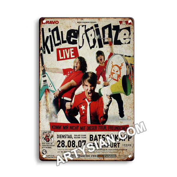 ARTYSIAN Killer Pilze - Live, Frankfurt 2007 - Konzertplakat- Metal Sign 30X20cm